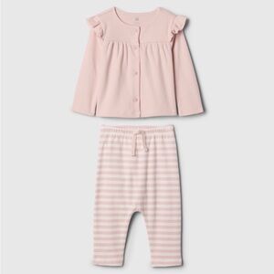 NWT BABY Gap Girls Pink & White Outfit Set 18-24M